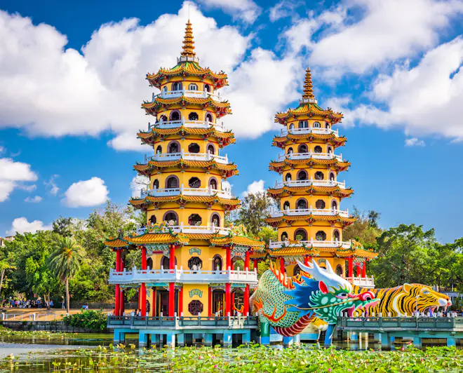 Dragon and Tiger Pagodas, Lotus Lake, Taiwan