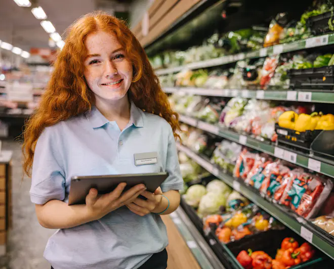 Student working in retail