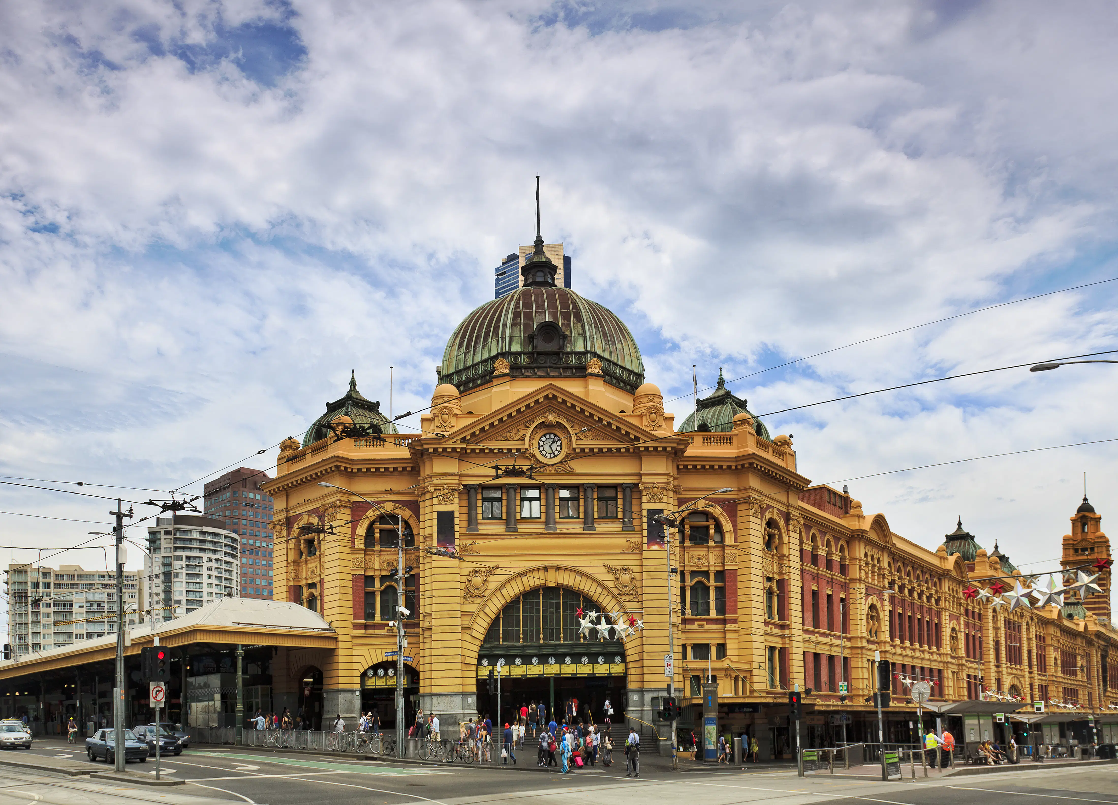The Flinders Street Railway Station, in Melbourne, Australia