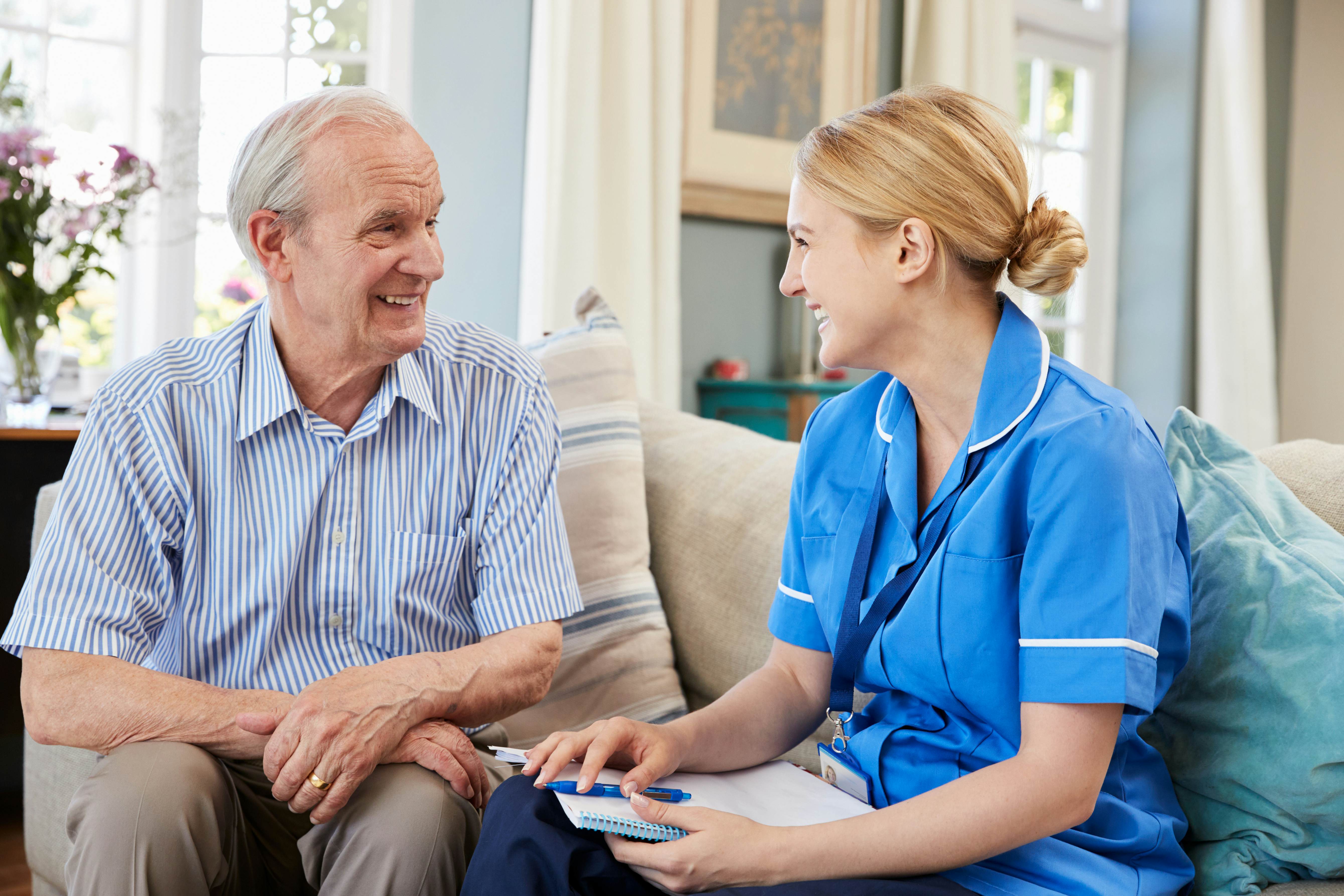 Nurse talking with patient. Study Nursing abroad.