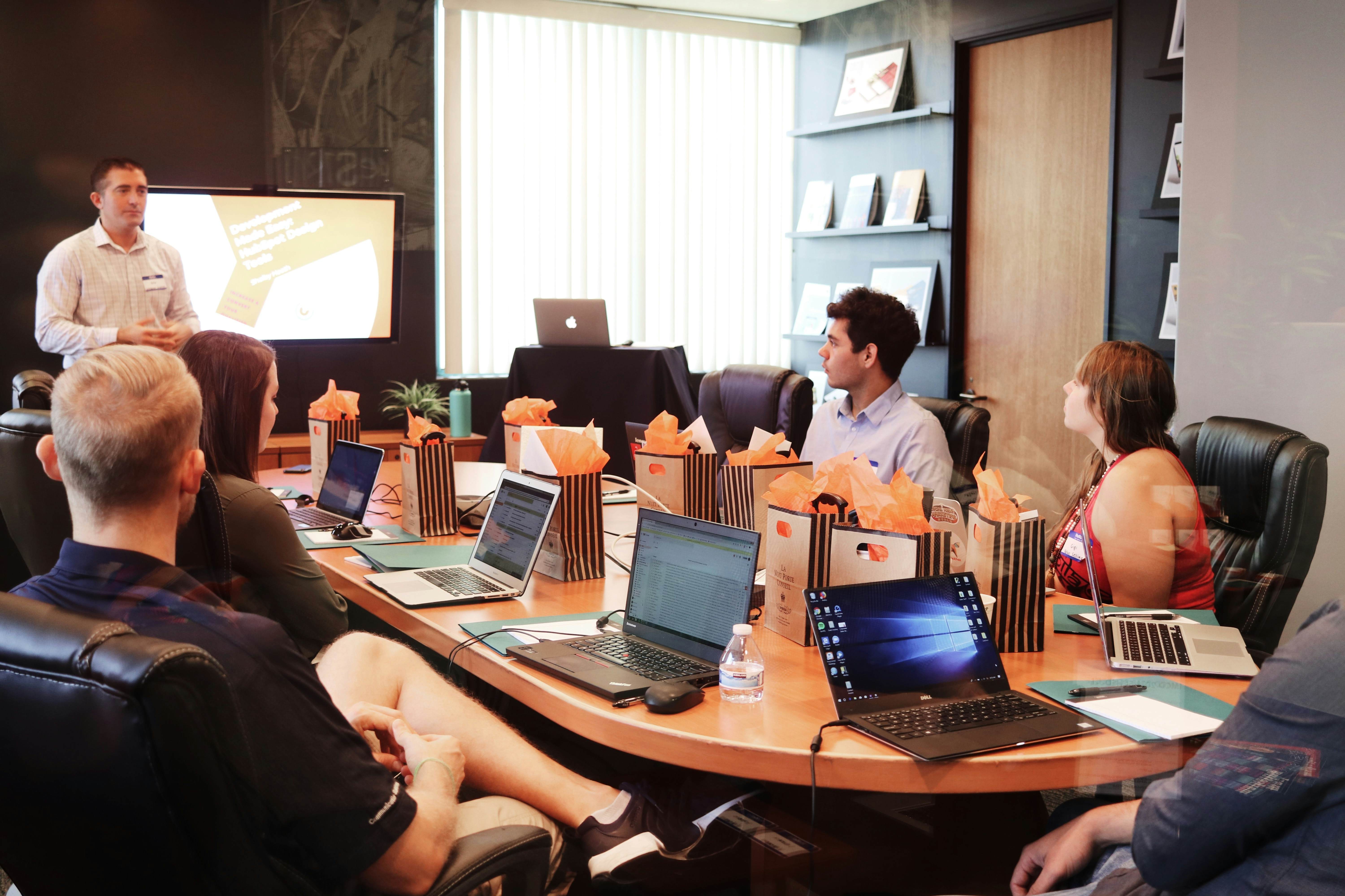 Business people during a meeting