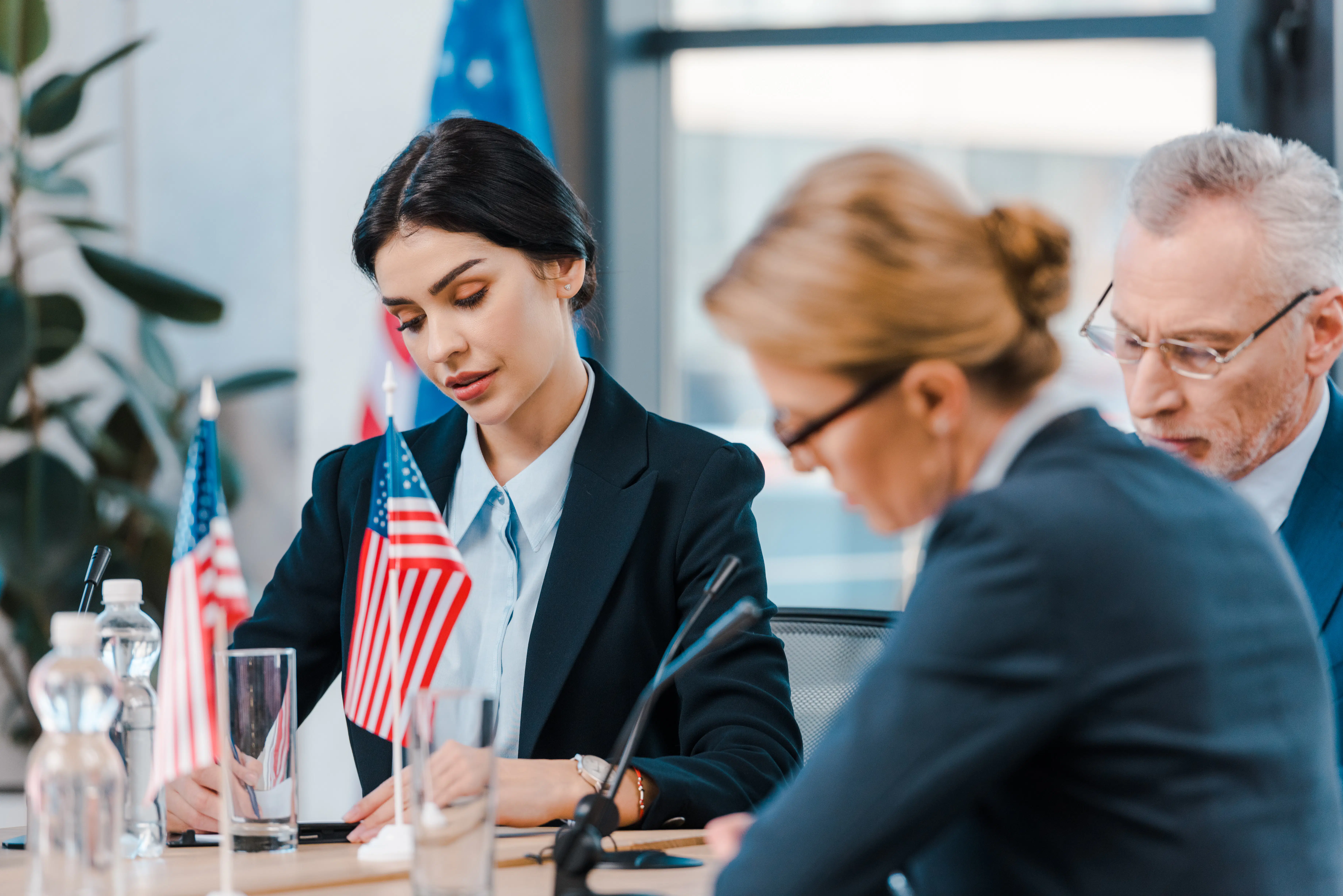 Group of diplomats during a meeting