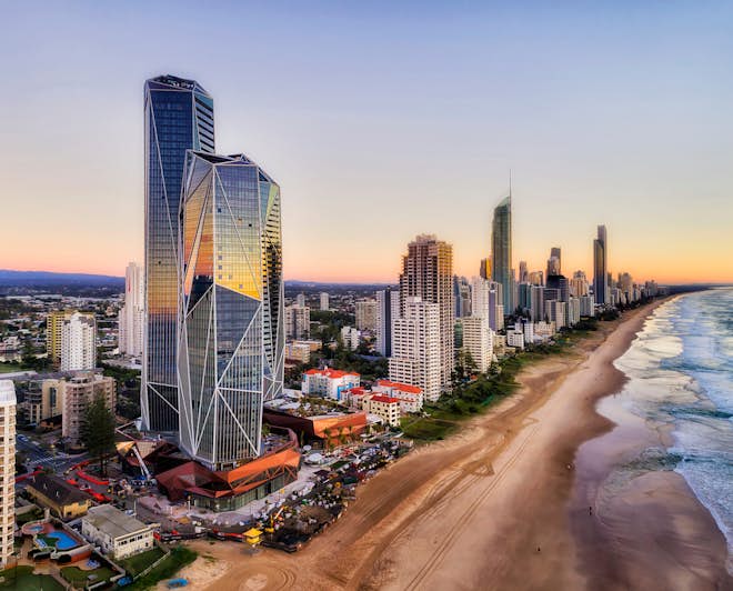 The Australian Gold Coast in Queensland Surfers Paradise