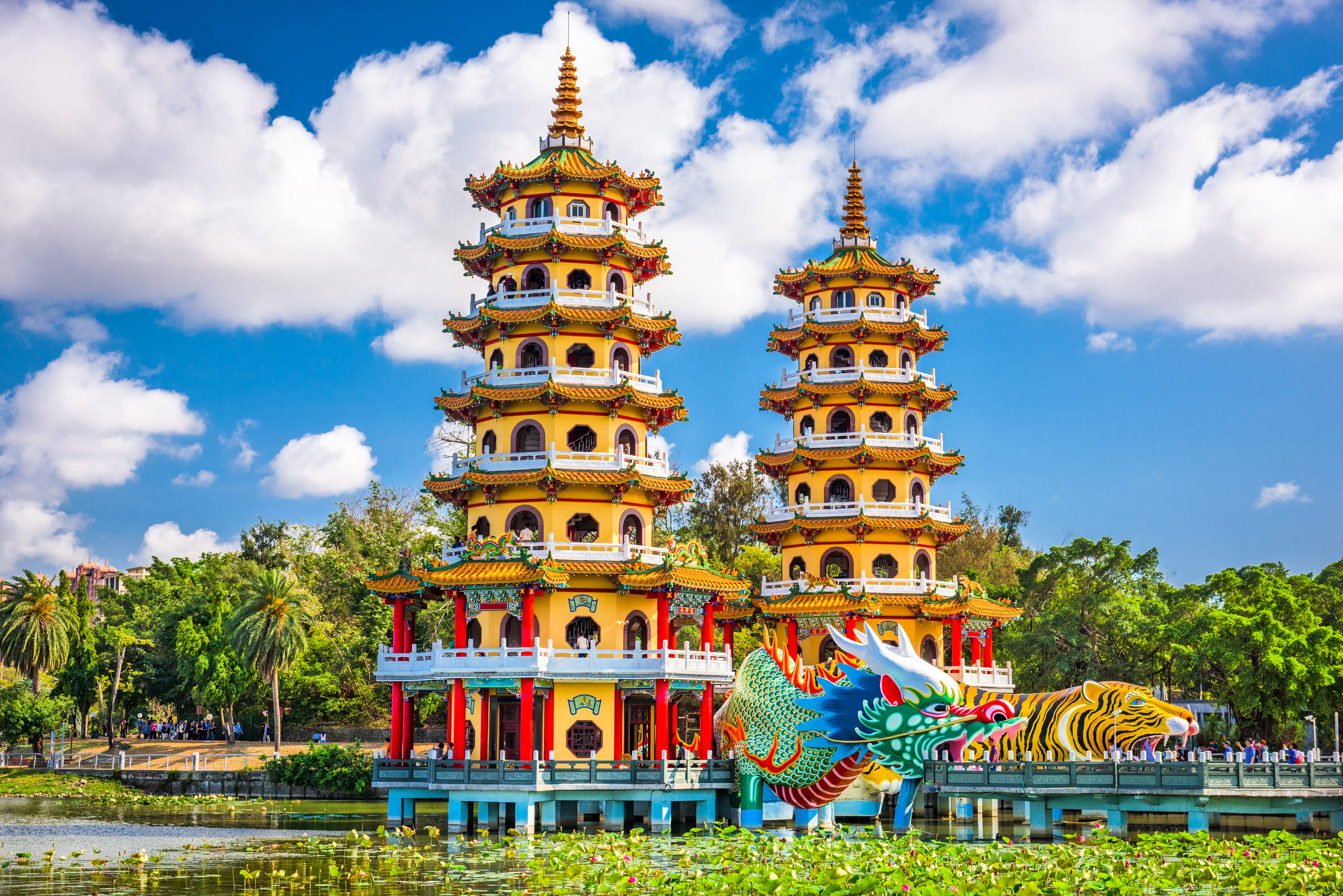 Dragon and Tiger Pagodas, Lotus Lake, Taiwan