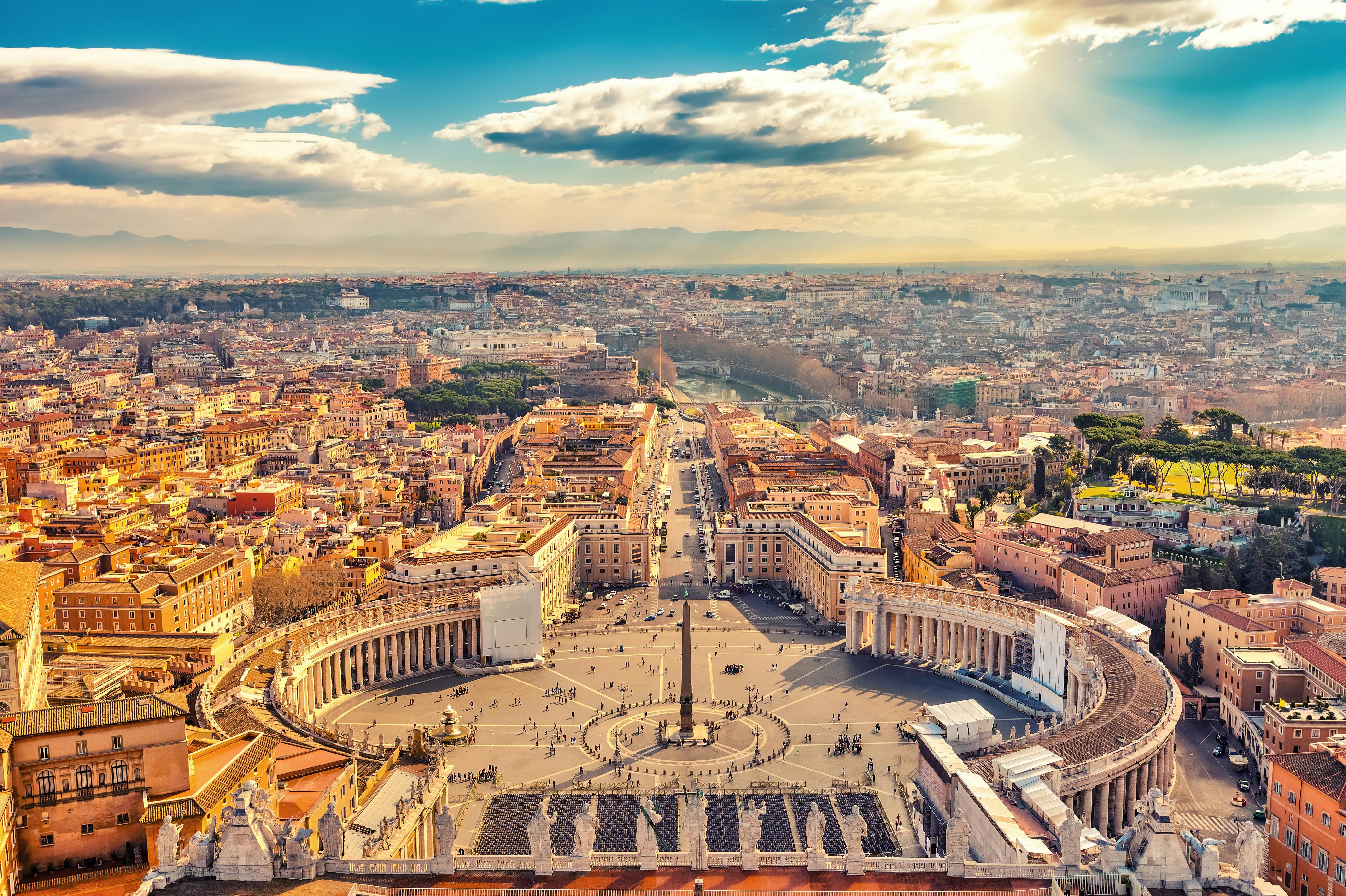 Saint Peter's Square in Vatican, Italy