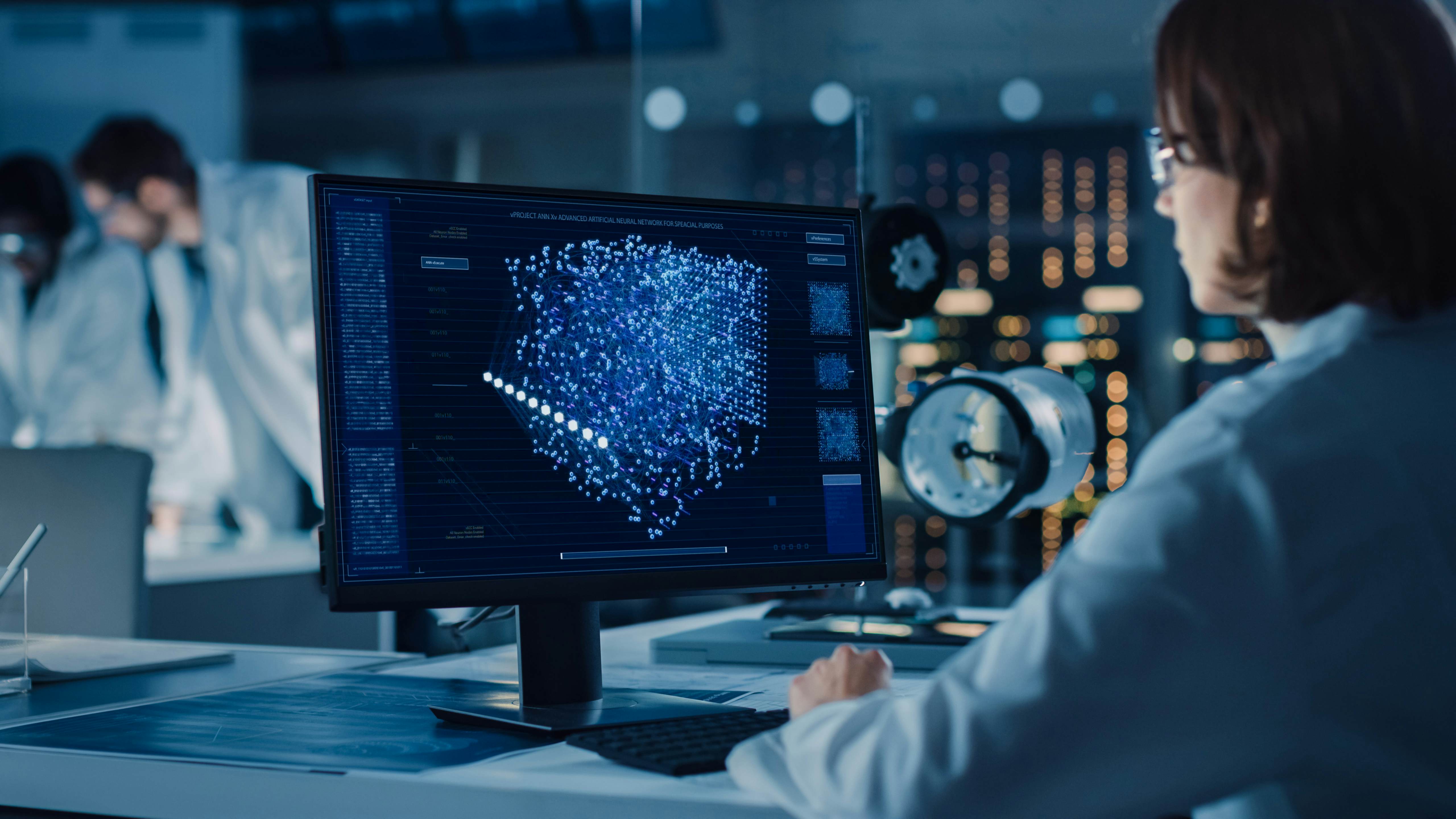 Computer scientist working in a technology development laboratory