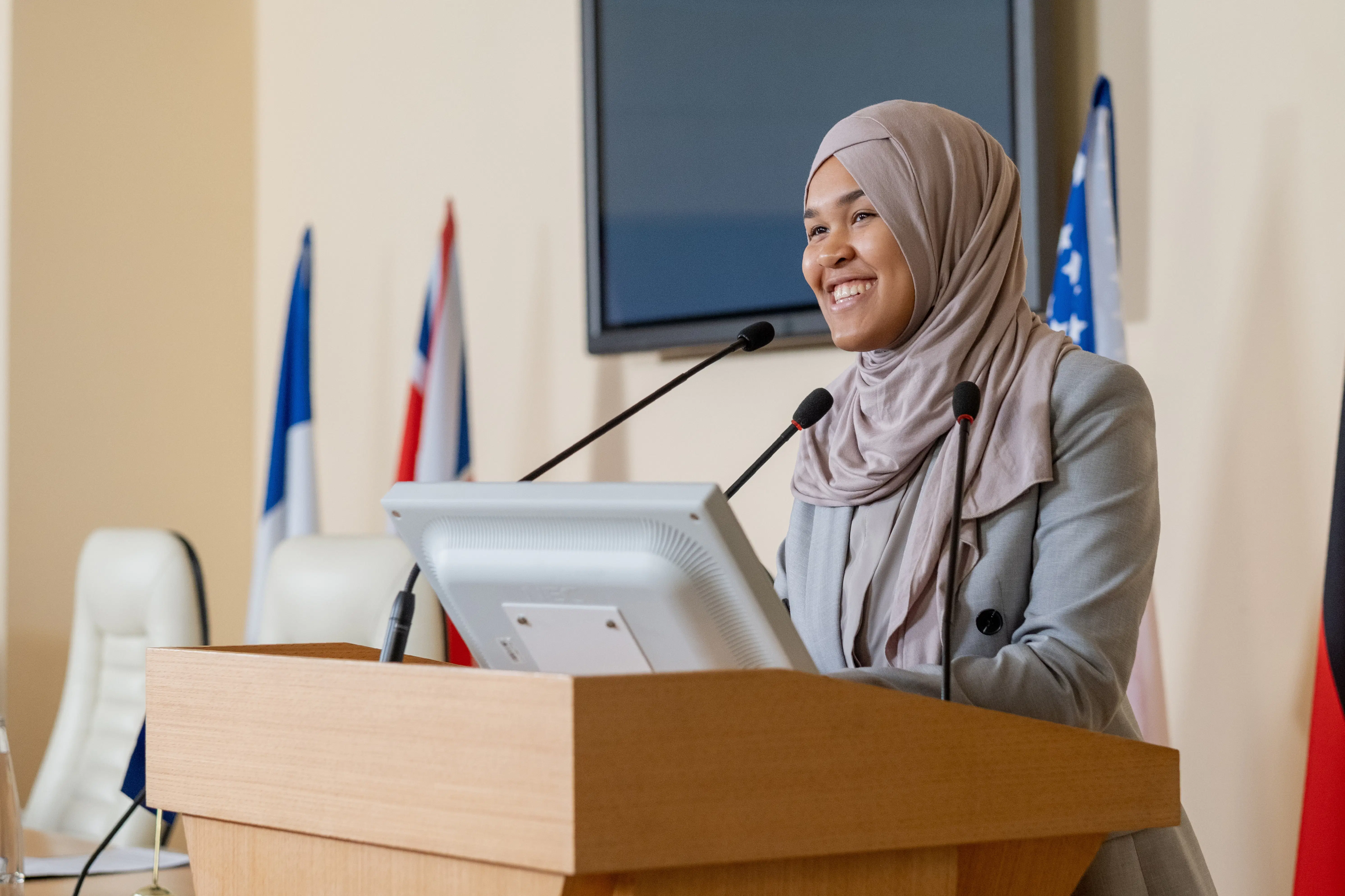 Young female politician