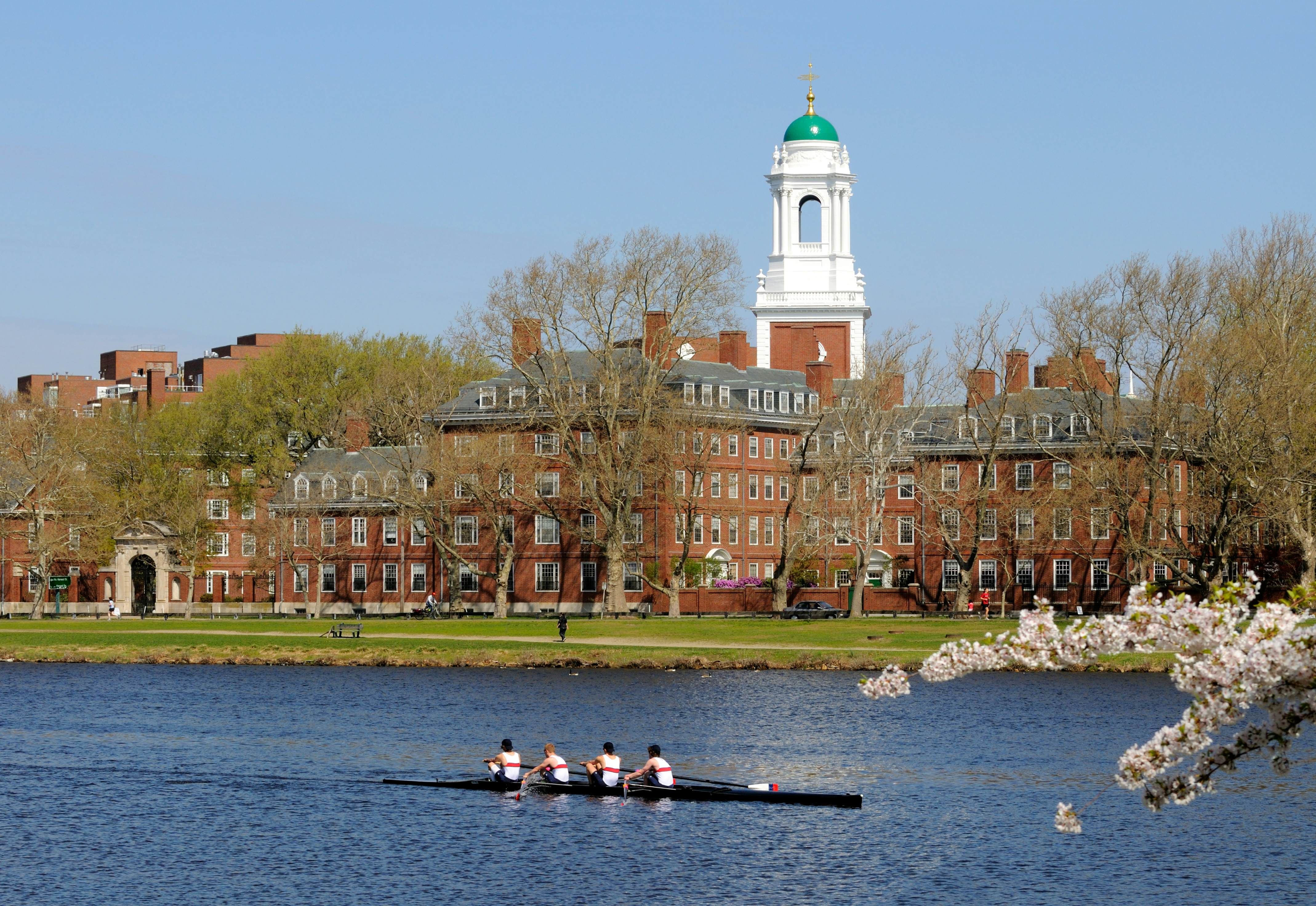 Ivy league students canoeing