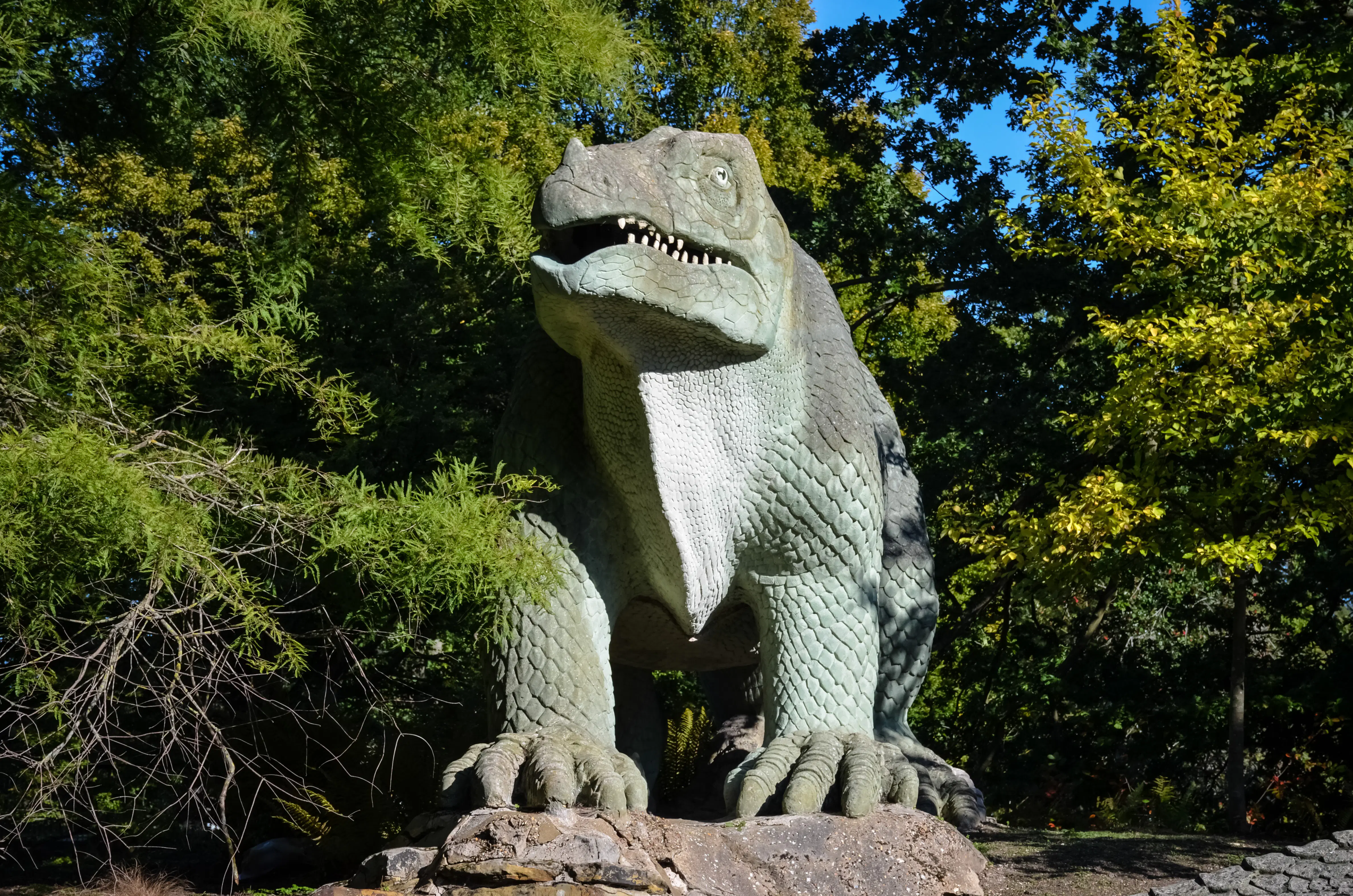 Dinosaur statue at Crystal Palace