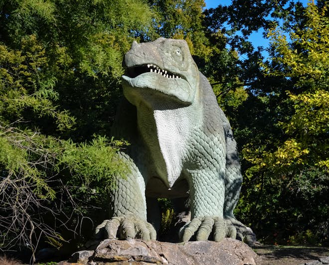 Dinosaur statue at Crystal Palace
