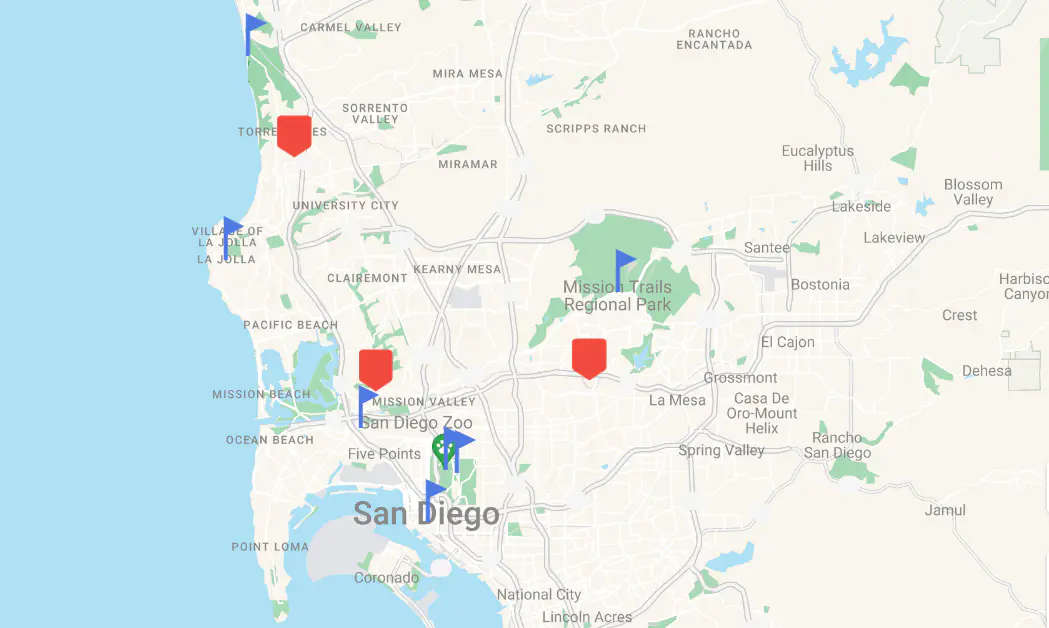 San Diego map