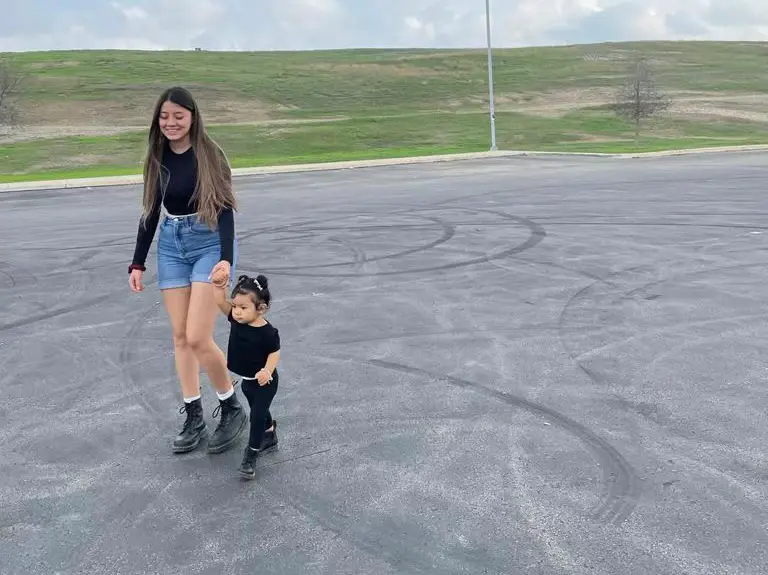 Madalin with her niece