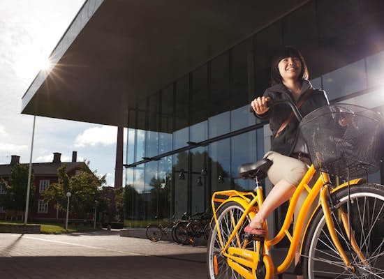 Campus is close to the city and accessible by bike